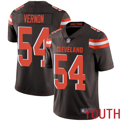 Cleveland Browns Olivier Vernon Youth Brown Limited Jersey #54 NFL Football Home Vapor Untouchable->youth nfl jersey->Youth Jersey